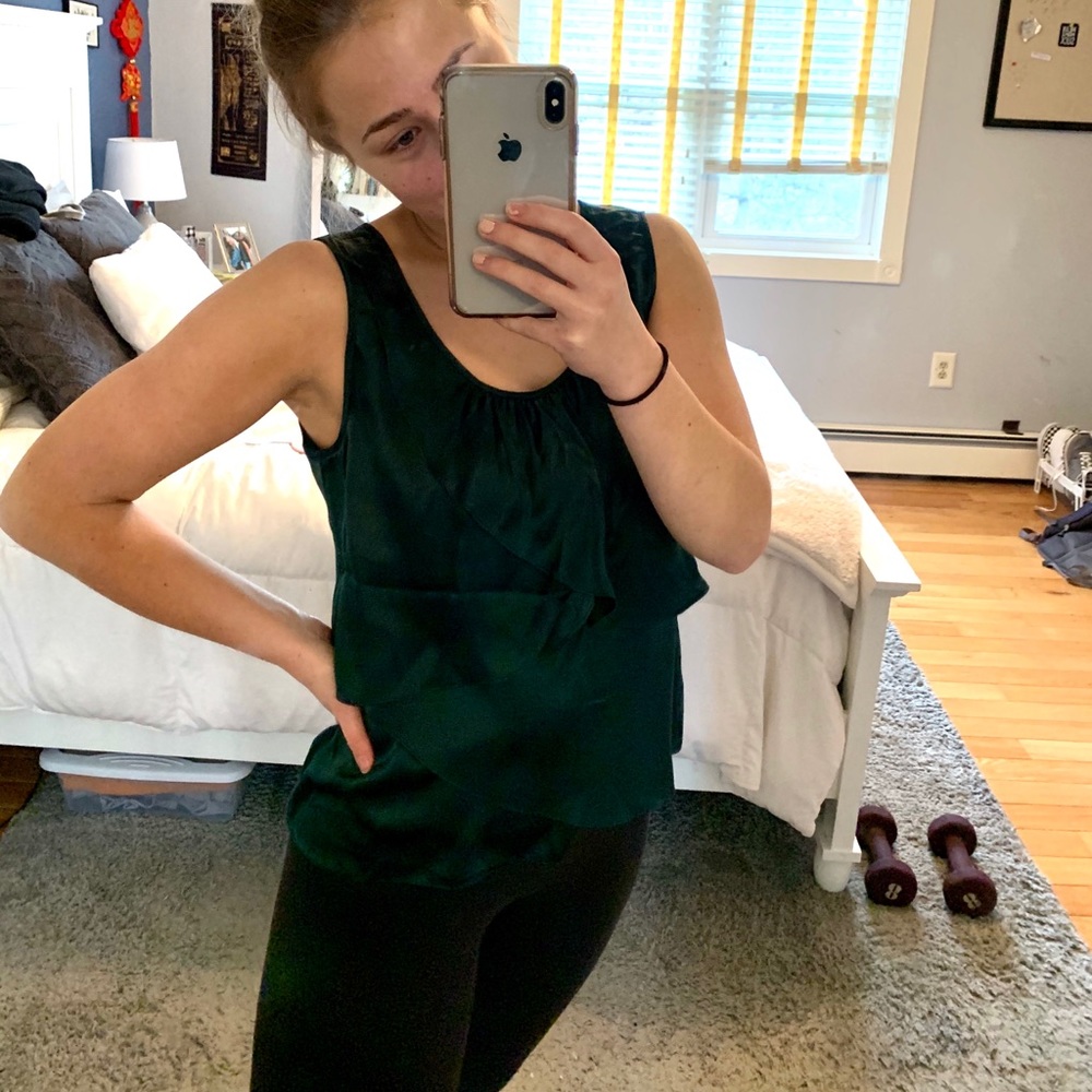 Talbots Silk Ruffle Tank Top - Picture 6 of 6